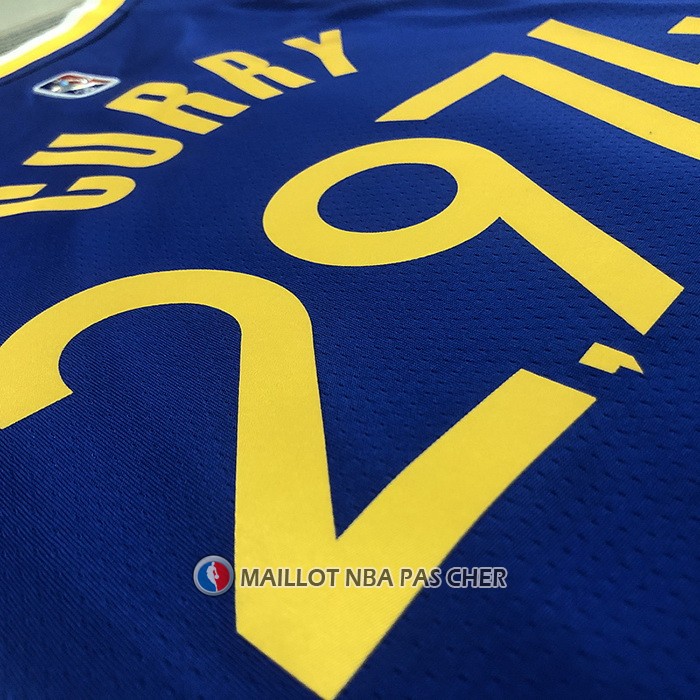 Maillot Golden State Warriors Stephen Curry 2974th 3 Points Bleu